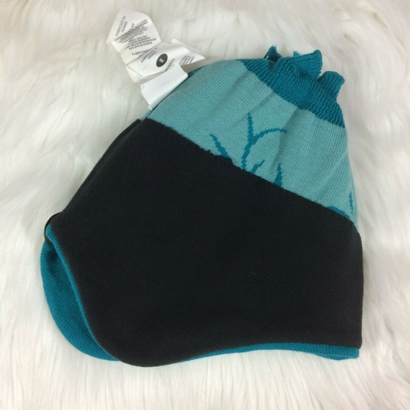 Mountain Hardwear 100% Wool Hat Cap Blue Tassel - Picture 8 of 8